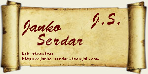 Janko Serdar vizit kartica